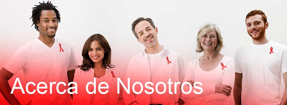 Grupo de personas con listones rojos. © Image Source Photography/Veer